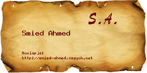 Smied Ahmed névjegykártya